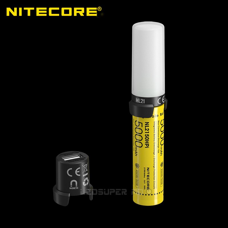 NITECORE Intelligent 21700 Battery System - MPB21 Kit with NL2150HPi &amp; ML21 Light &amp; Magnetic Powerbank