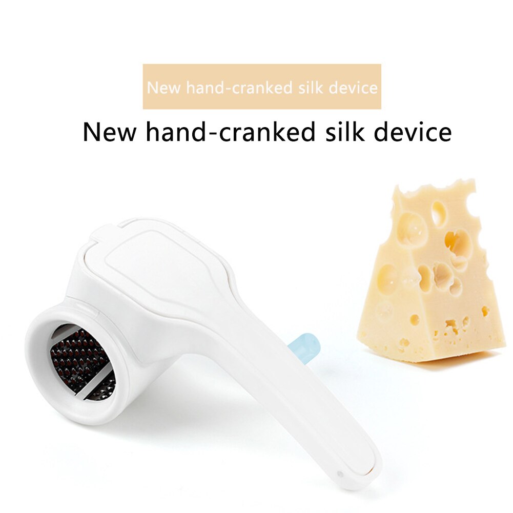 Durable Non Slip Chocolate Home Kitchen Nuts Garlic With Handle Restaurant Rotary Bidirectional Stainless Steel Cheese Grater