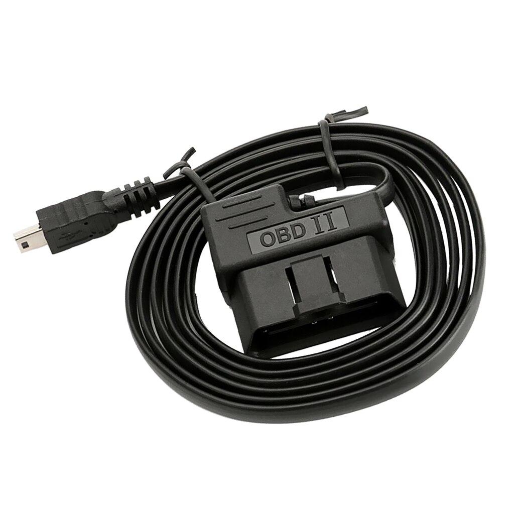 16-pin OBD II 2 Cable Diagnostic Extension Adaptor To Mini USB Cable 180cm