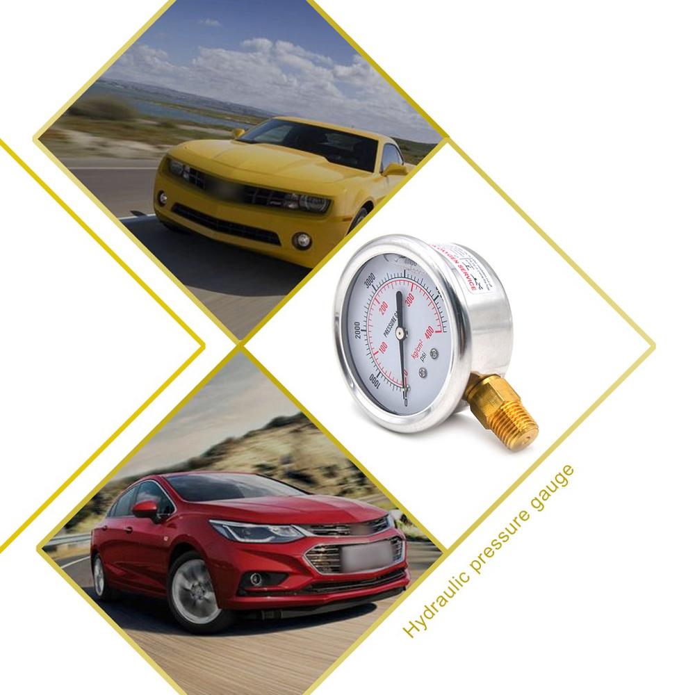Oil Pressure Gauge 0-5000psi American Gauge Thread Hydraulic Liquid Filling Pressure Gauge Metallurgy Power Petroleum