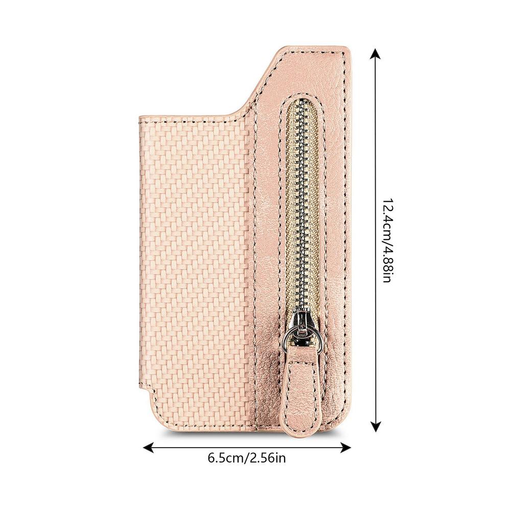 Selbst klebende Telefon Brieftasche Karten Halfter Pu Leder Brieftasche für praktisch hülle multifunktion Ale Telefon Brieftasche für Münzen Karten: Aprikose