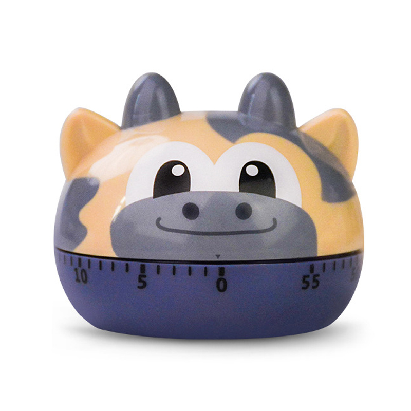 Mechanical Kitchen Timer with Cartoon Animal Pattern, Cooking Alarm Clock, Stimulating Countdown Timer, Conference Room Timer: PURPLE