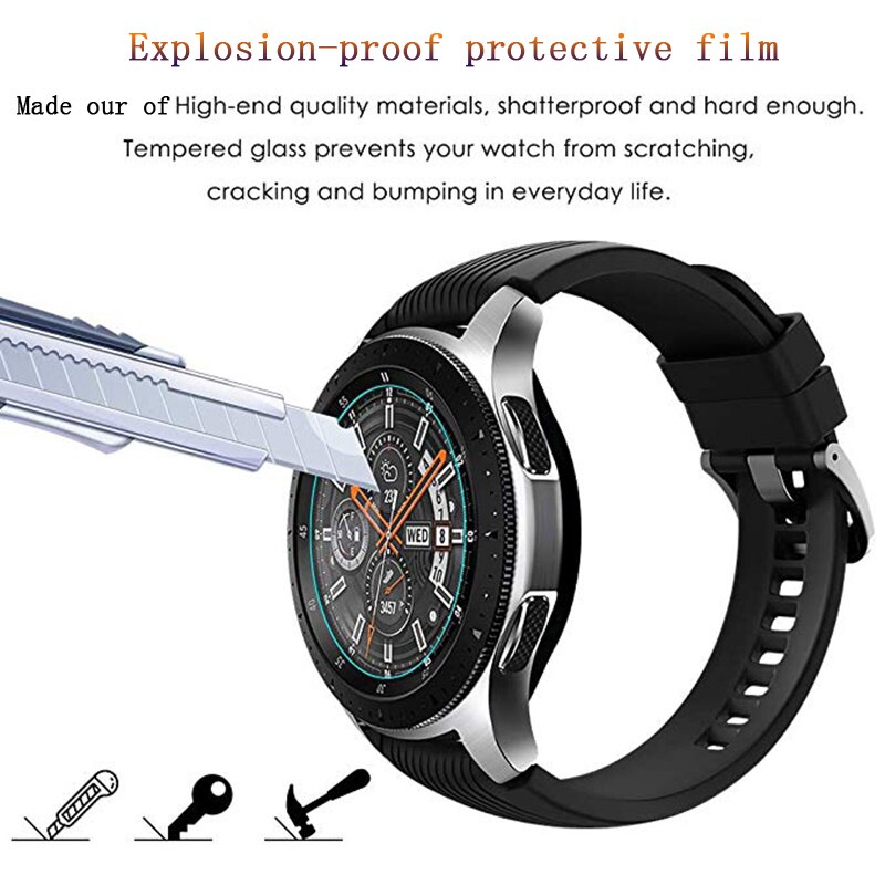3 st för samsung galaxy watch 42mm 46mm klassiskt härdat glas skärmskydd skyddsfilm skydd anti explosion anti-shatter