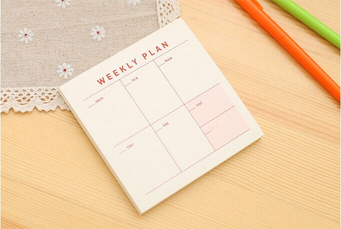 weekly planner book desktop schedule Monthly plan tear notebook summary memorandum To Do List Office School Supply stationery: Burgundy