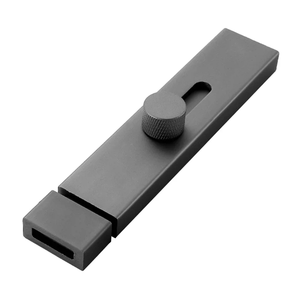 Door Lock Latch Punch-free Door Bolt Sliding Bolts Anti-theft Security Lock Aluminum Alloy Toilet Door Latch Gate Hardware: Brown