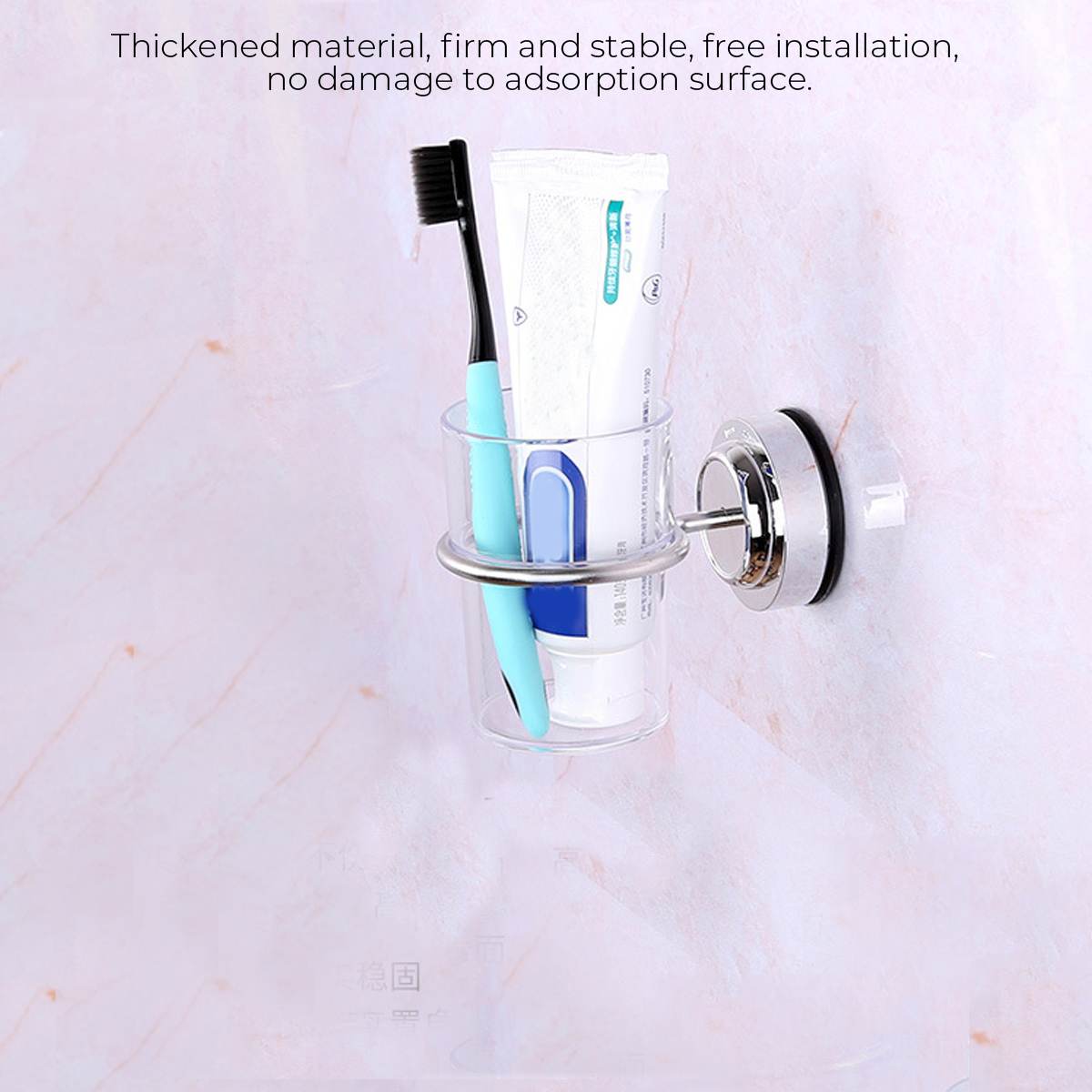 Porte-gobelet mural en acier inoxydable pour brosse à dents et dents, accessoire de salle de bain