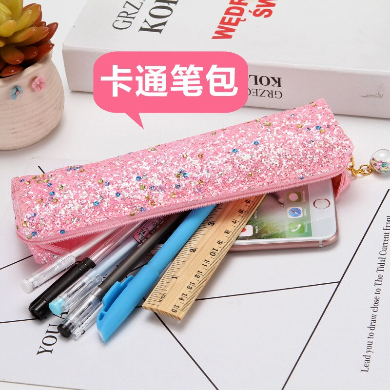 Estuche Escolar de lentejuelas, Estuche Escolar de estilo Escolar, Para El Colegio