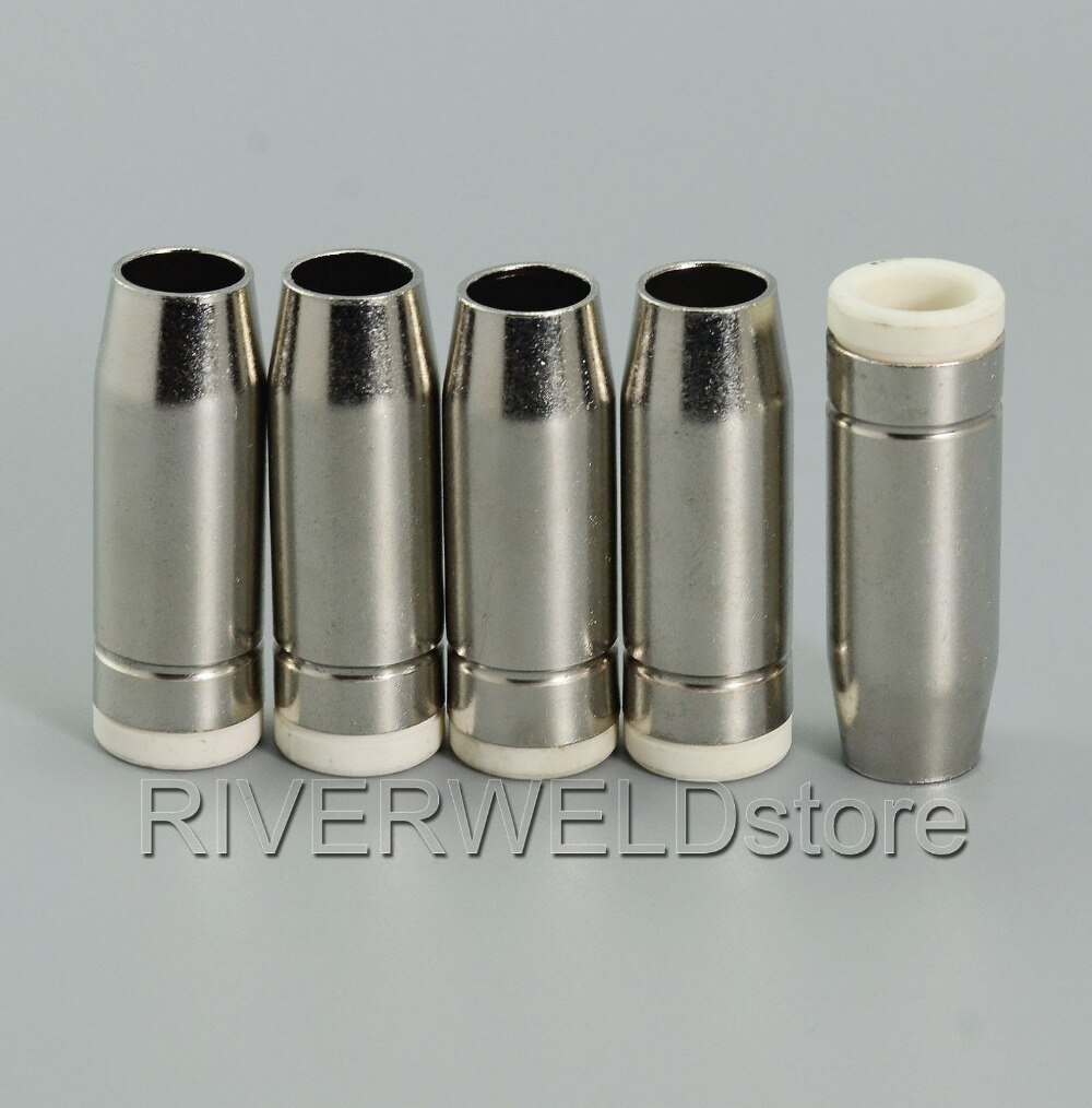 MB15 MIG MAG Co2 Welding Torch Conical Nozzle Shield Cup With Ceramics High Temperature Part Tool Kit Set For Binzel 15AK,10pk