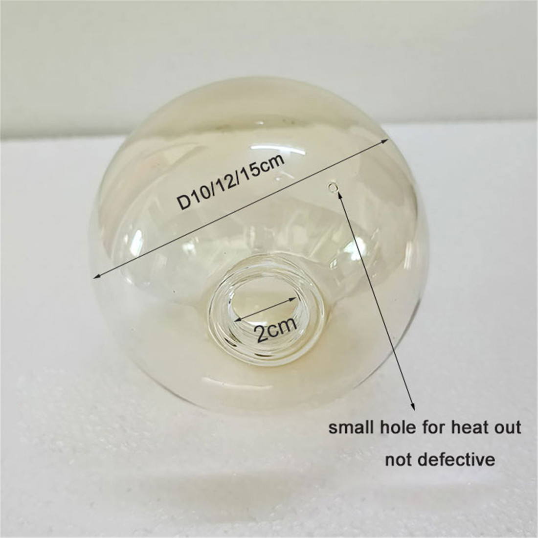 Reemplazo de pantalla de cristal D12cm D15cm G9 para casquillo de rosca ámbar coñac verde azul gris globo accesorio de cubierta de tornillo de vidrio