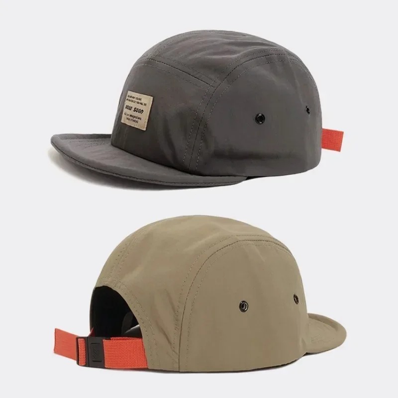 Japanese 5 Panel Quick-drying Breathable Short Brim Baseball Cap Men Women Face Small Soft Top Hip-hop Cap Women Soft Brim Hat