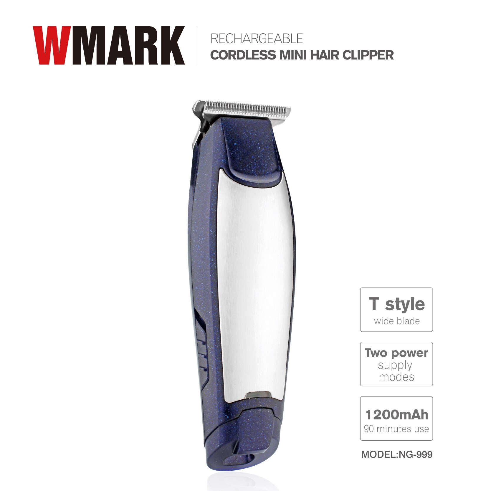 Wmark NG-999 Mini Elektrische Haar Graveerfrees T-Vormige Mes Kapper Scheren Machine Baard Trimmer Professionele Tondeuse