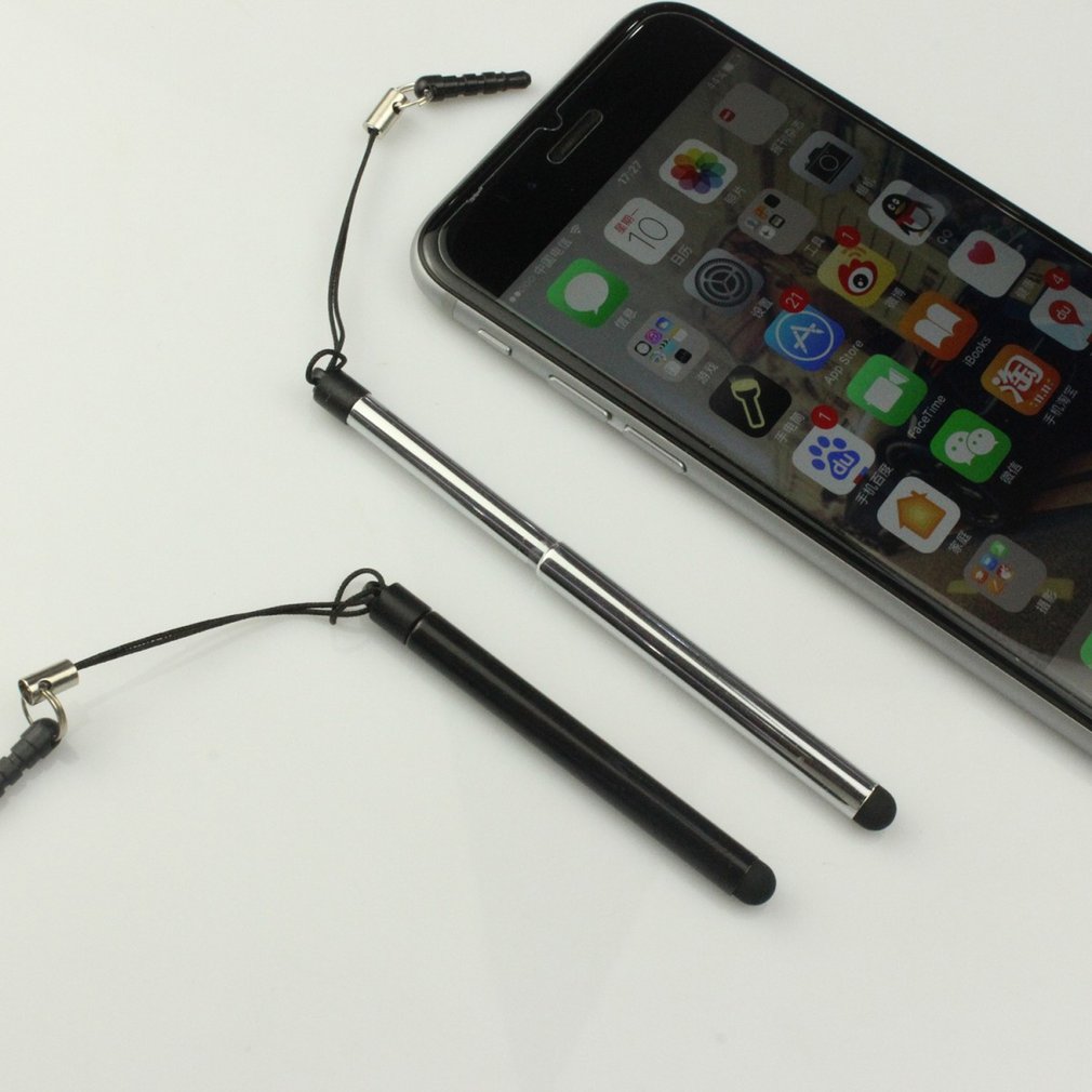 Retrattile Universale Dello Schermo di Tocco Della Penna Capacitiva Dello Stilo Della Penna per Il Telefono Astuto Tablet per Ipad Punto Rotondo Punta Sottile.