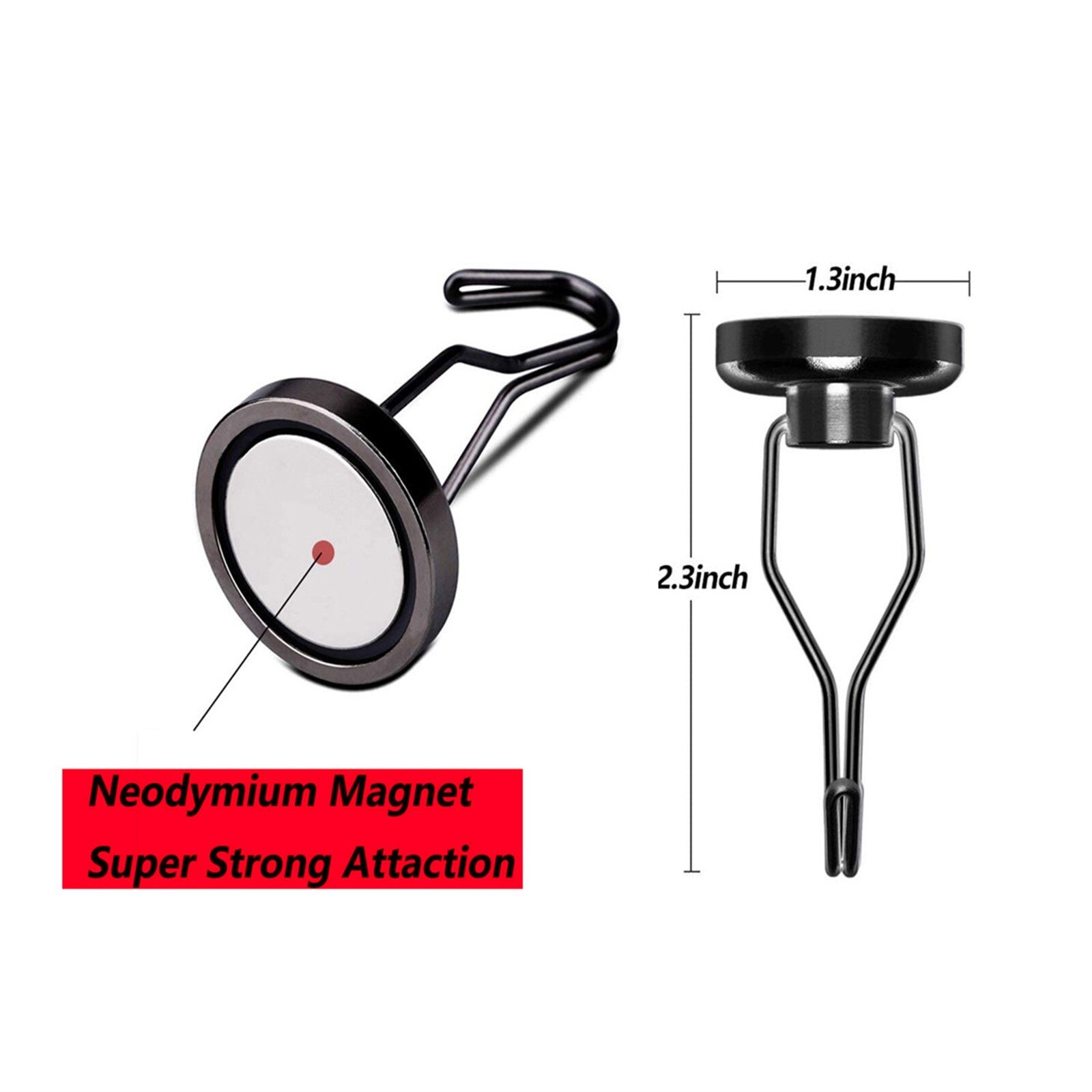 6 Stuks Sterke Magnetische Haken Zware Muur Haken Hanger Sleutel Jas Cup Opknoping Hanger Voor Thuis Keuken Opslag Organisatie