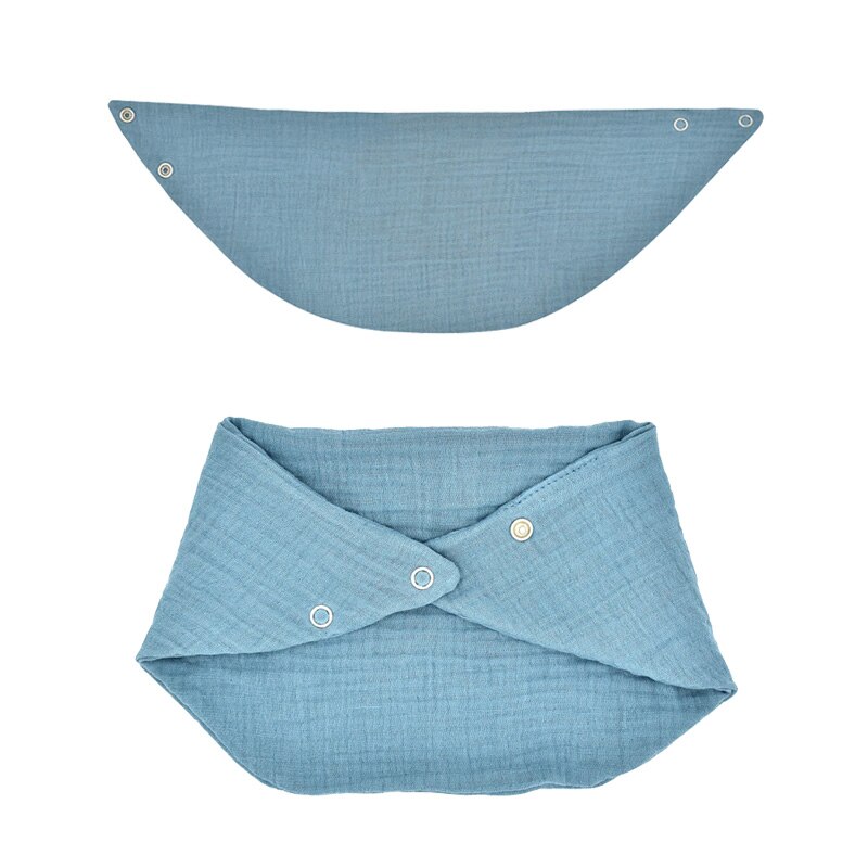 Einstellbare Doppel Schicht Baumwolle Blick Baby Lätzchen Druckknopf Weiche Spuck Kleidung Dreieck Neugeborenen Bandana Sabbern Schal Speichel Handtuch