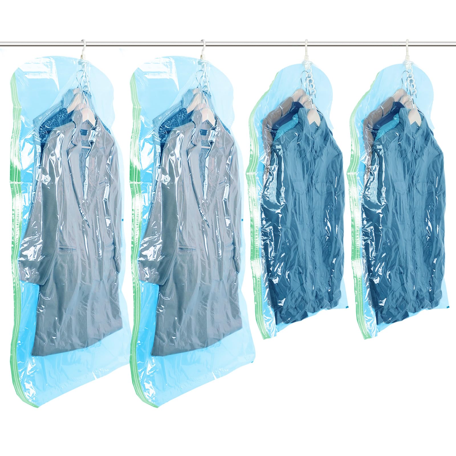 TAILI Hängende Vakuum-Aufbewahrungsbeutel zum Aufhängen, platzsparende Beutel, hängende Aufbewahrungsbeutel für Kleidung, vakuumversiegelt, für Anzüge, Kleid, Jacke