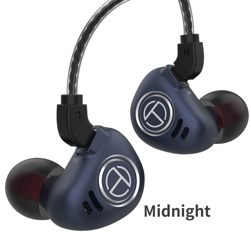 Trn V90 1DD 4BA Metalen Headset Hybrid Eenheden Hifi Bass Oordopjes In Ear Monitor Oortelefoon Noise Cancelling Oortelefoon V80 Zsx v30 X6 C: Blue no mic