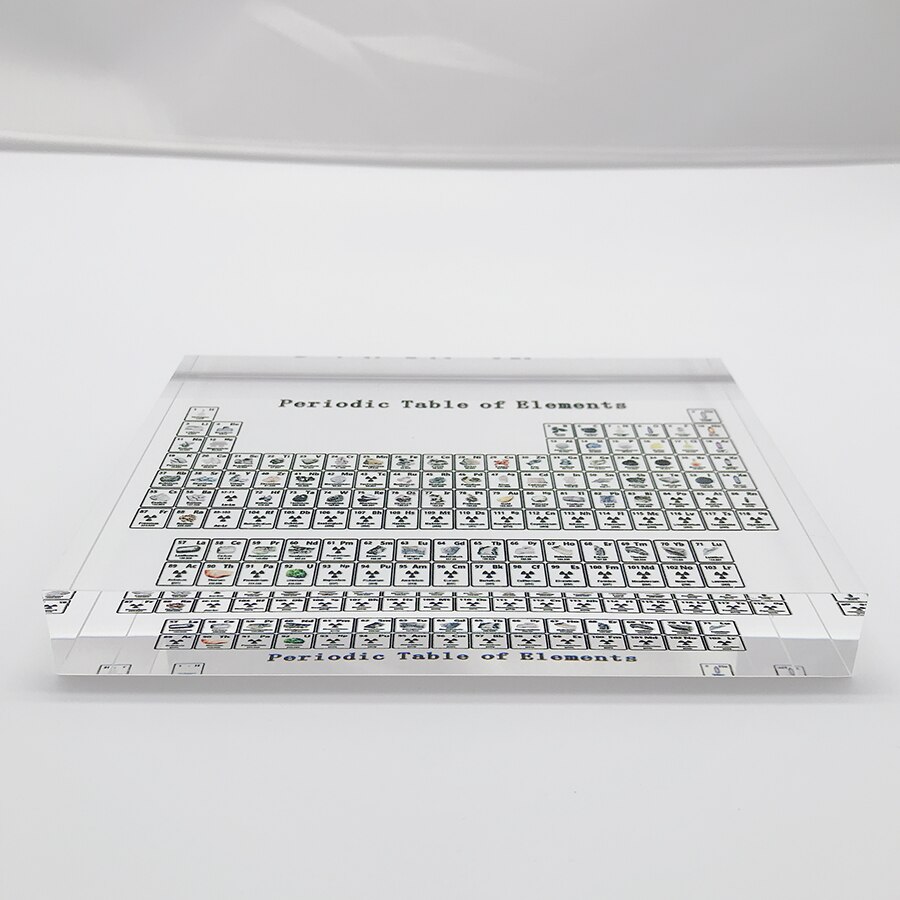 Printing Acrylic Periodic Table Display Kids Teaching tool Birthday Chemical Element Frame Decoration Crafts