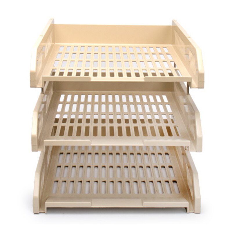 Three-layer File Rack Multi-functional Storage File Rack Ffor Office Large-capacity Floor Newspaper Rack