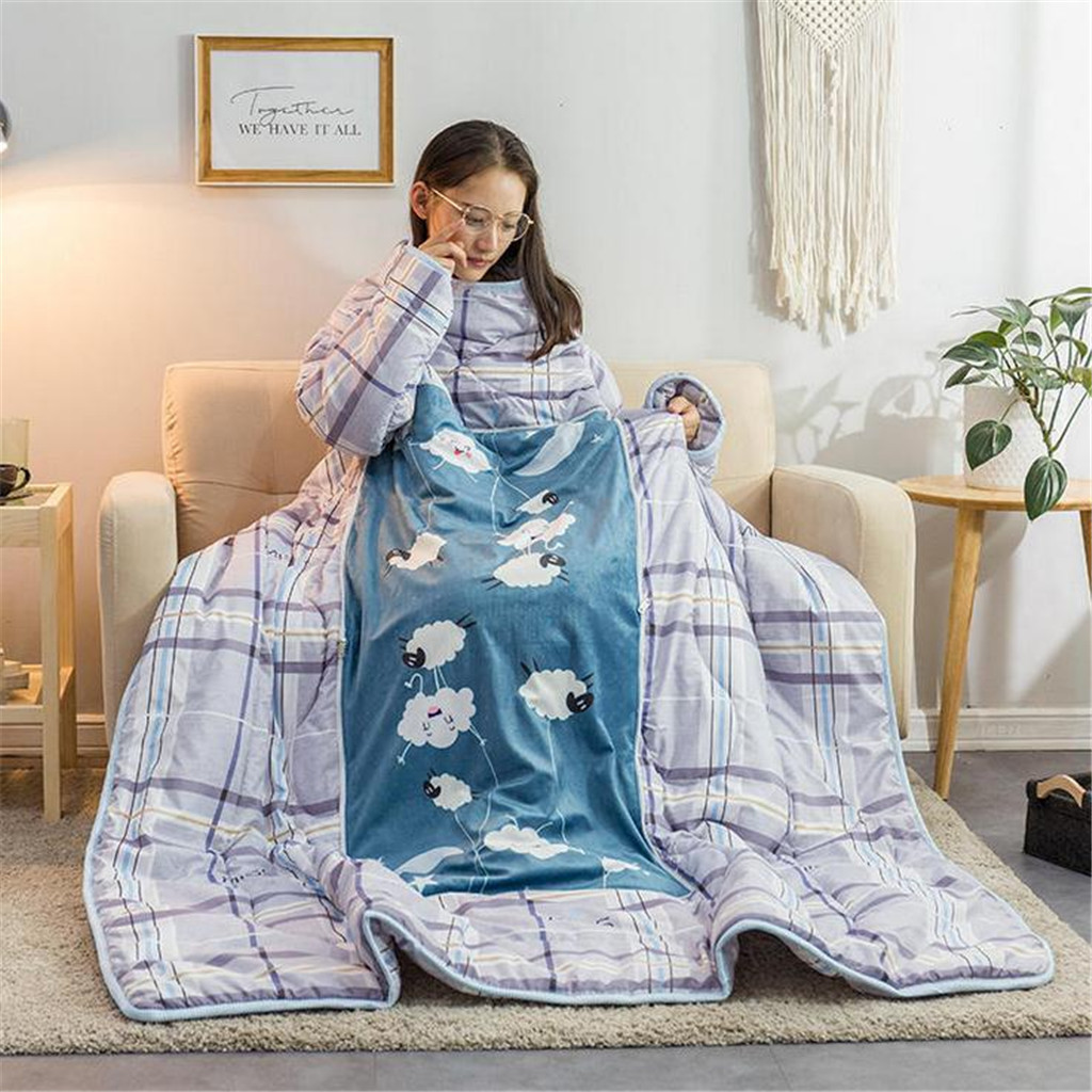 Colcha perezosa de invierno de , colcha gruesa Universal con mangas, se puede usar Hombre perezoso, #38