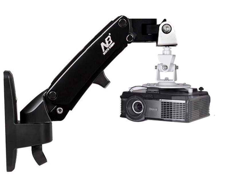 DL-F120PR3 universal projector wall mount stand gas spring 1-6kg with projector hook tray 3 holes 4 holes