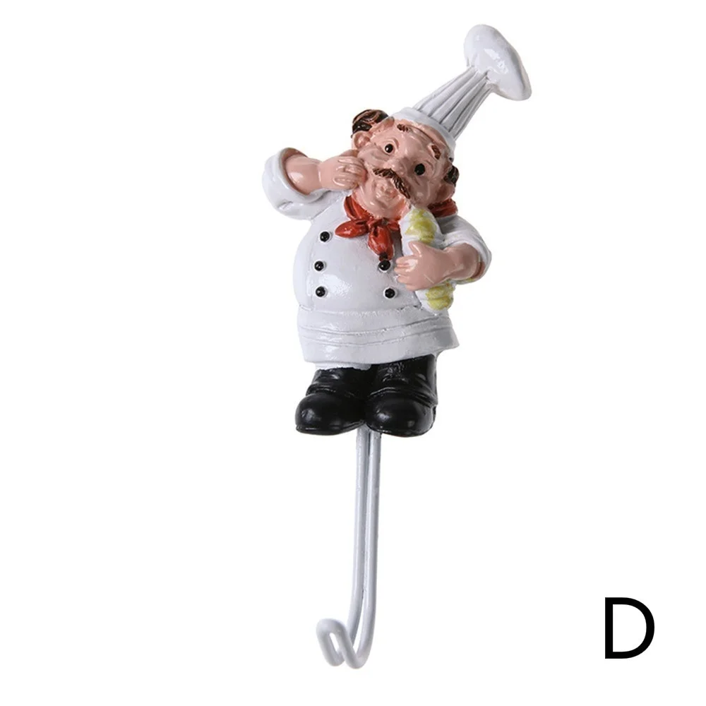 Keuken Creatieve Chef Cartoon Opbergrek Haken Muur Hanger Keuken Haken Voor Gebruiksvoorwerpen: Licht Geel