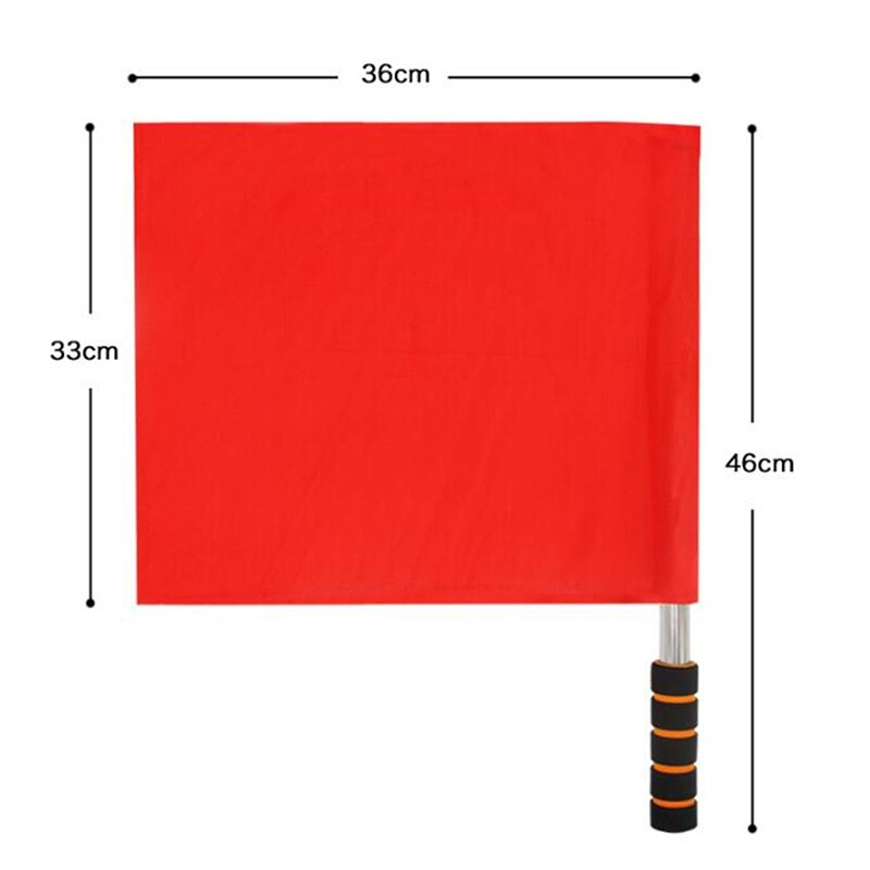Track And Field Competition Referee Special Command Flag Stainless Steel Grip Command Soccer Referee Flag