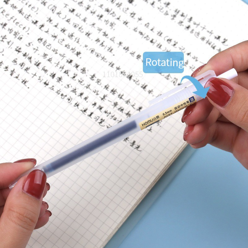 6/10Pcs 0,5mm Einziehbare Gel Stifte Set Schwarz/blau Tinte Kugelschreiber Schreiben Büro Business Unterschrift Schule liefert Schreibwaren