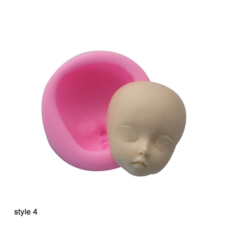 Girl Head Polymer Clay Fondant Cake Decorating Tool Human Face Chocolate Candy Jelly Baking 3D Baby Face DIY Boy Faces: style 4