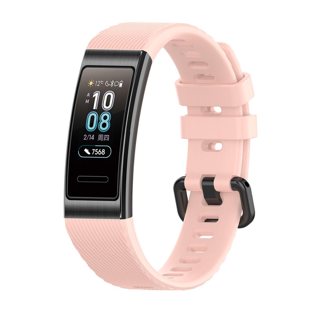 FIFATA Sport Silicone Watch Strap For Huawei Band 3 Pro 4 Pro Bracelet Wrist Strap Replacement Watchband For Huawei 4pro 3pro: Light pink