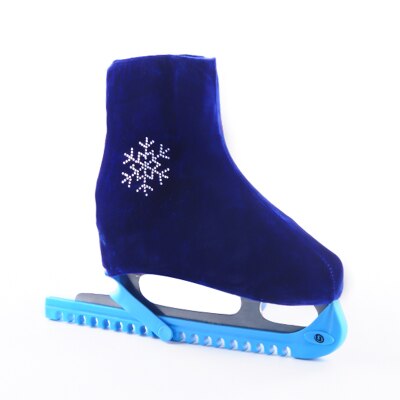 Ice Figure Skating Shoes Cover Patines Diamond Cover Roller Skate Shoe Protector Anti Scratch Flannelette Elastic For Adult Kids: Blue M