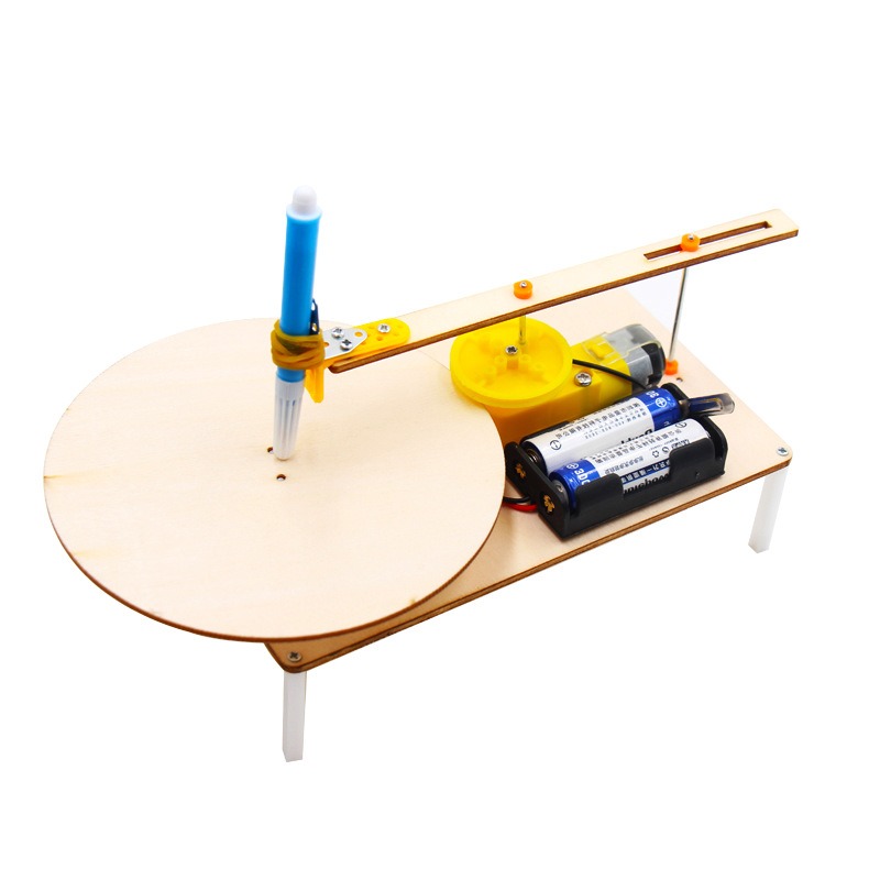Plotter eléctrico de madera DIY, Robot de dibujo STEM, modelo para niños, pintura automática, Kits electrónicos de ciencia, experimento
