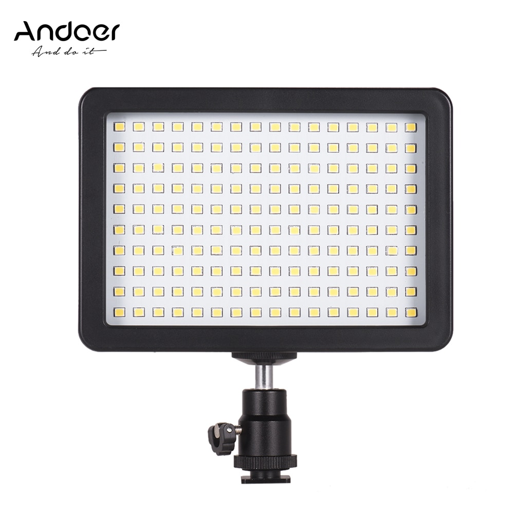 Andoer Draagbare 160Pcs Led Video Light Lamp 5600K Camera Verlichting Panel 3 Filters Voor Foto Video Fotografie Voor canon Nikon