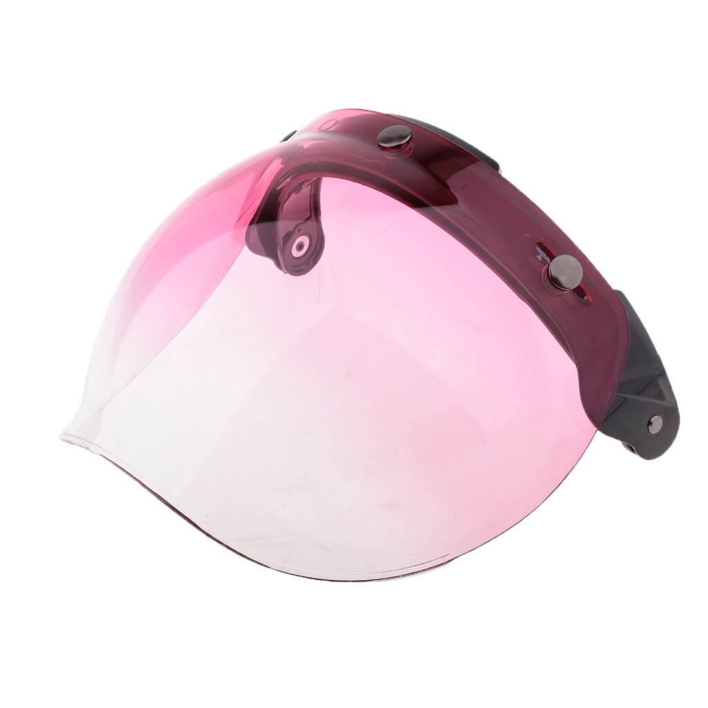 Motorcykel 3- snap gradient bubble shield til 3/4 bonanza hjelme