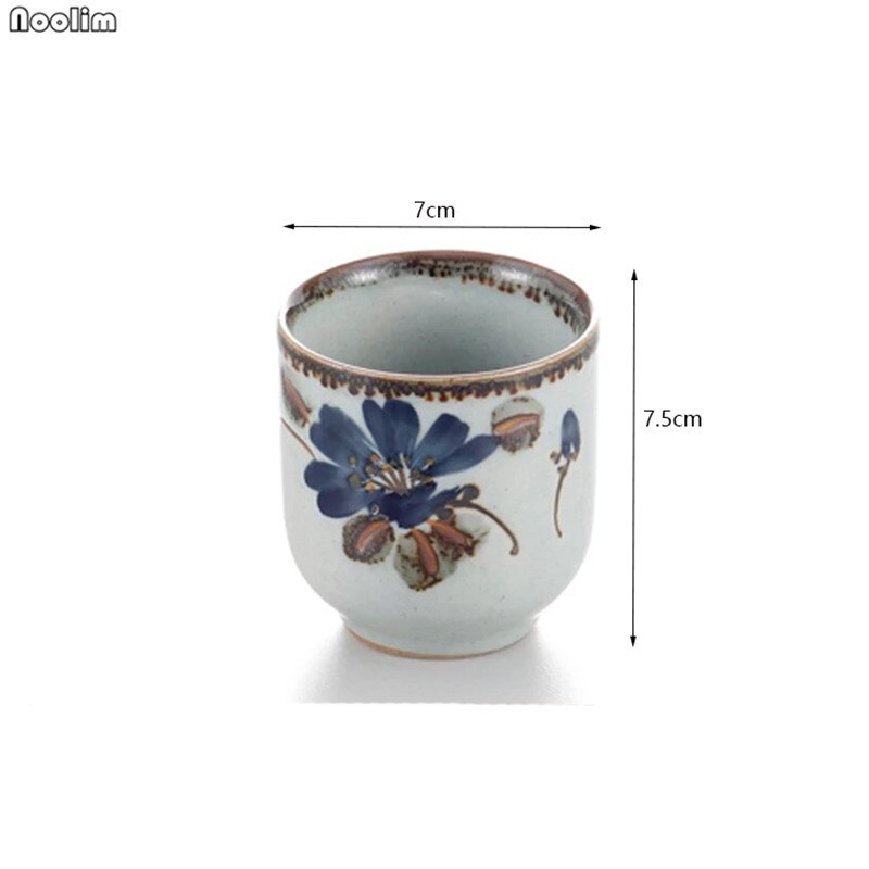 Retro japansk keramisk suppekop groft keramik håndmalet personlighed tekop kaffe vin kopper drikkevarer forsyninger: G