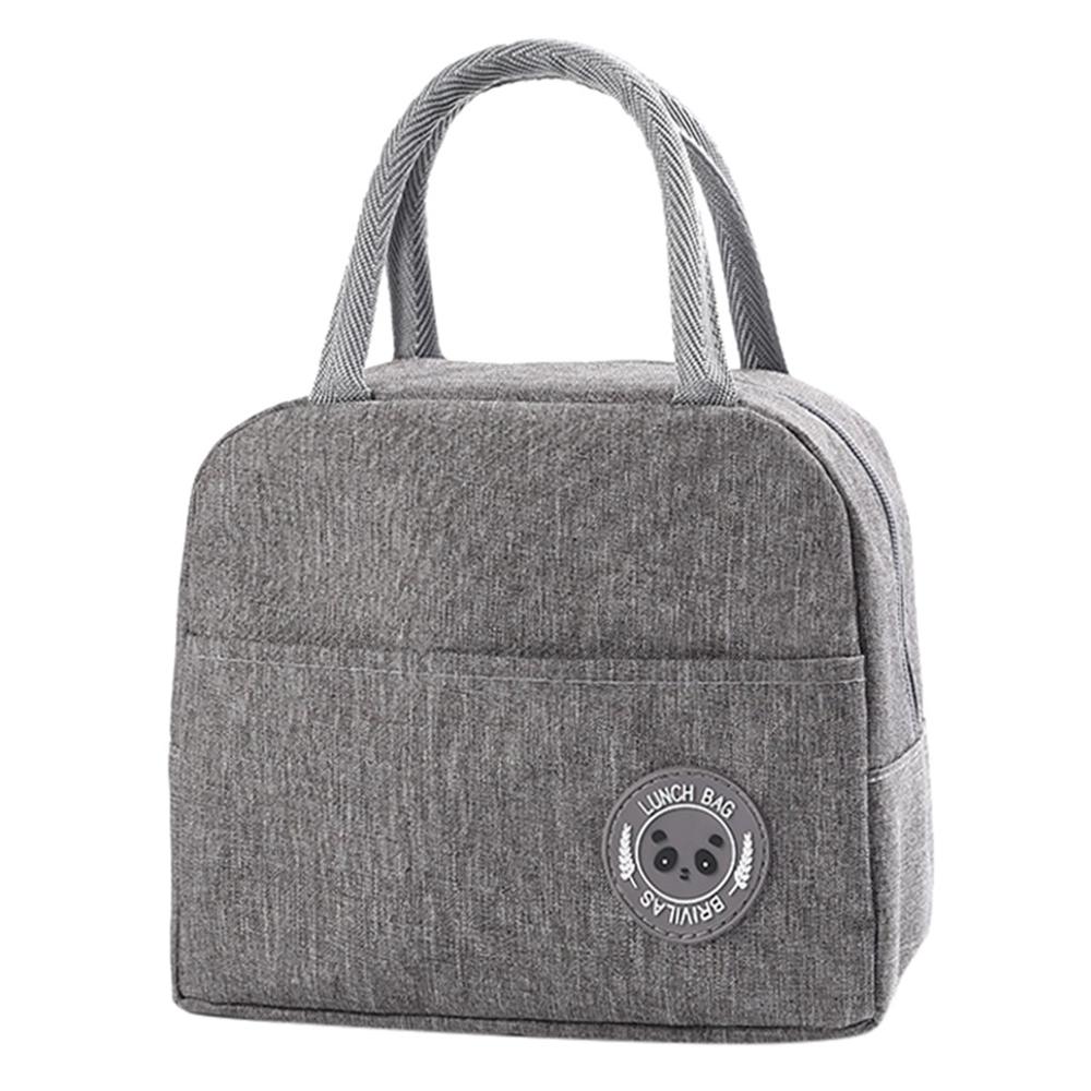 Bolsa de almuerzo fiambrera bolsa de comida Unisex bolsos para la comida para mujer para actividades al aire libre estilo Simple gran capacidad impermeable bolsa térmica #2: C