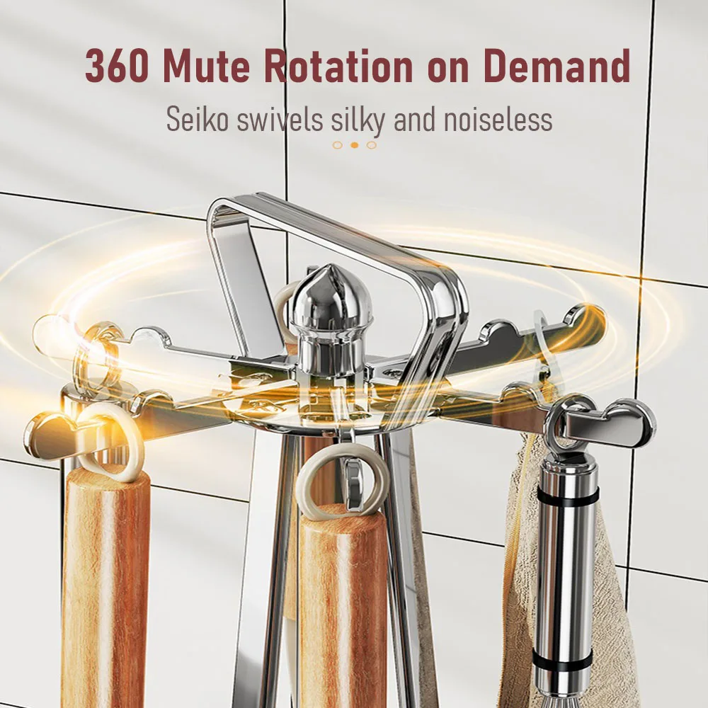 Aanrecht Kookgerei Spatel Lepel Houder 360 Gedraaid 6 Haken Hanger Keuken Organizer Rack Spatel planken