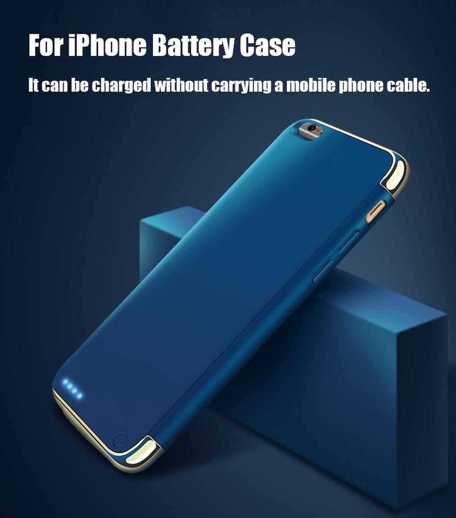 KQJYS zewnętrzny Bank zasilania obudowy ładowarki do iPhone 6 6s 7 8 SE 2020 przypadku baterii przenośny ultra-cienki pokrywa ładowania