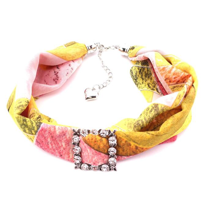Klassische Damen Anhänger Halskette Ring Schal, Der Diy Schal Größe 60cm * 40cm Solide Einfache Frauen Schals Zubehör