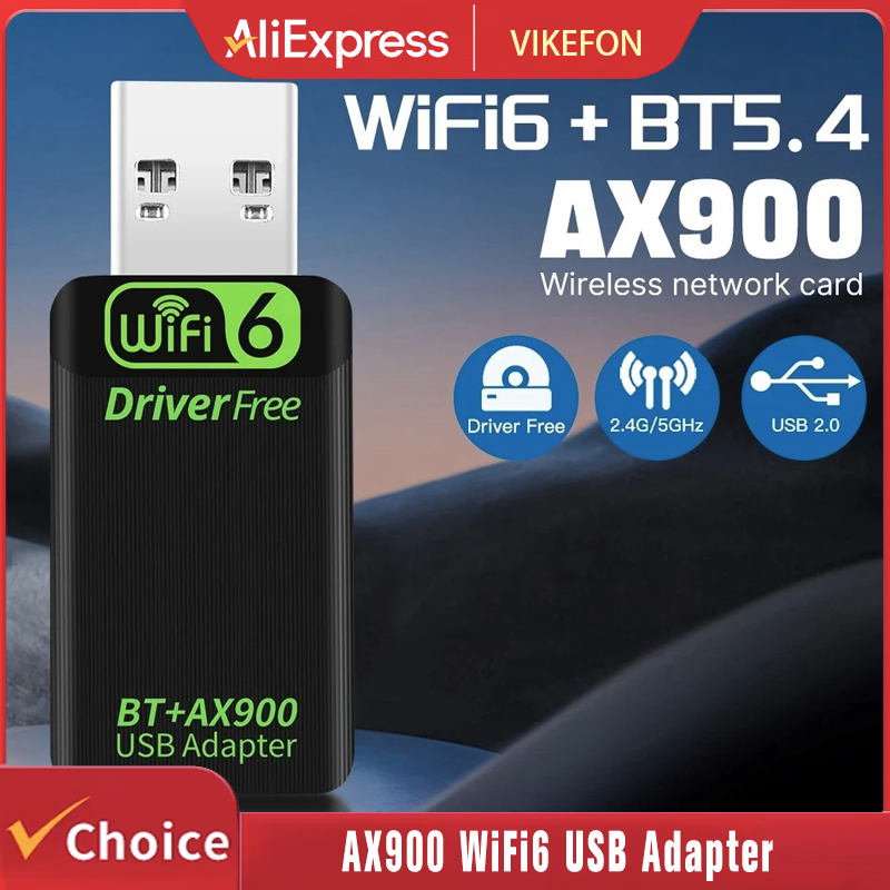 Neuer AX900 USB WiFi 6 Bluetooth 5.4 Adapter 2in1 Dongle Dual Band 2,4G & 5GHz USB WiFi Netzwerk Wireless Wlan Empfänger