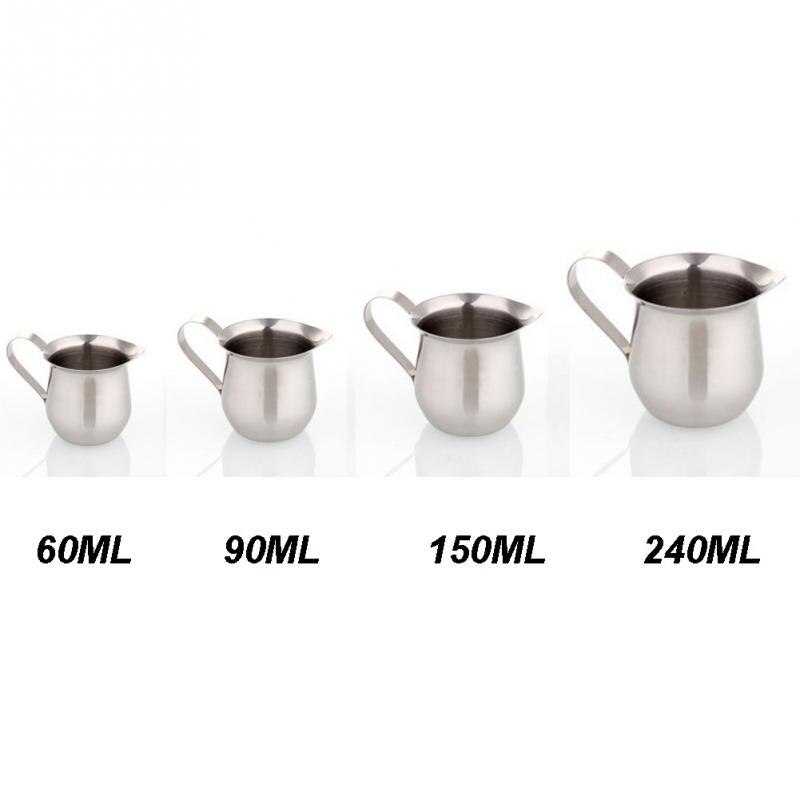 Rustfritt stål latte art mugge melkeskummende kanne kaffekrus barista håndverk cappuccino kopper kjele 60/90/150/240ml #734