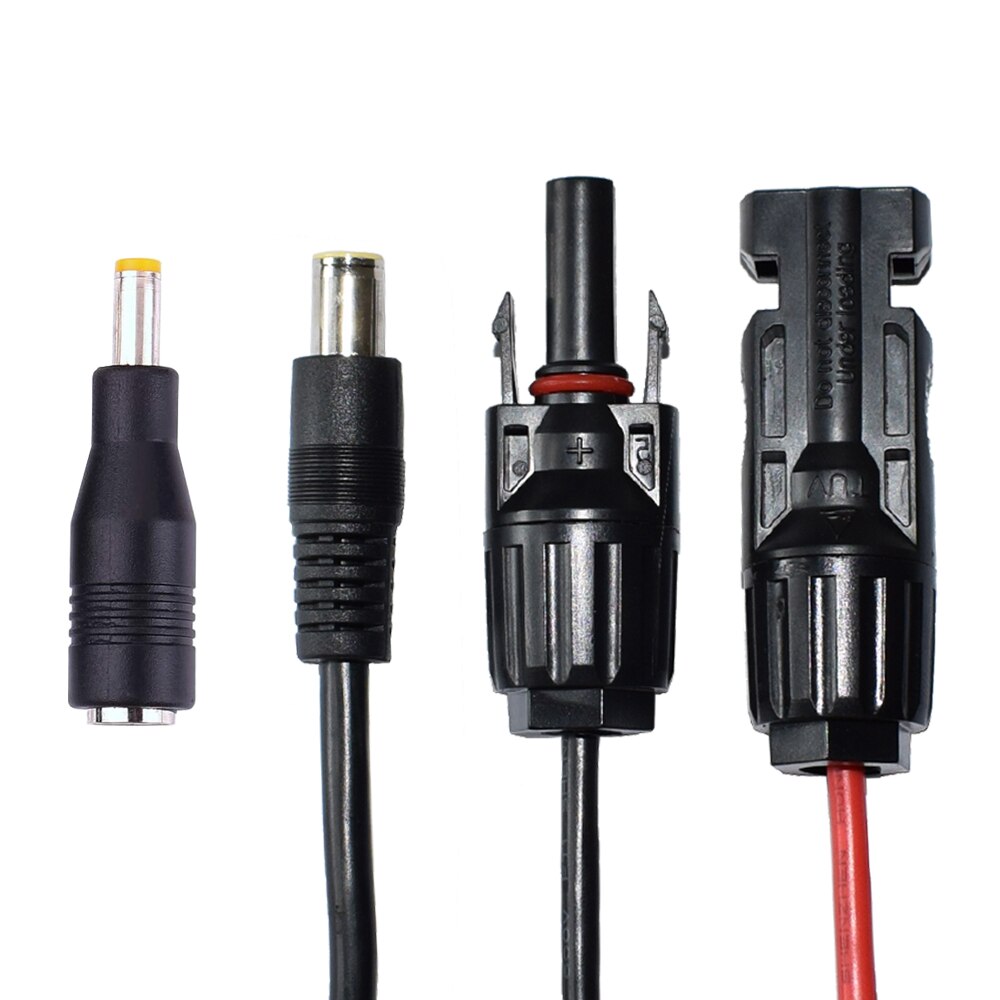 Solar Panel to 8mm Adapter Cable DC Connector with DC 5.5x2.5mm Converter for Portable Backup Power Station