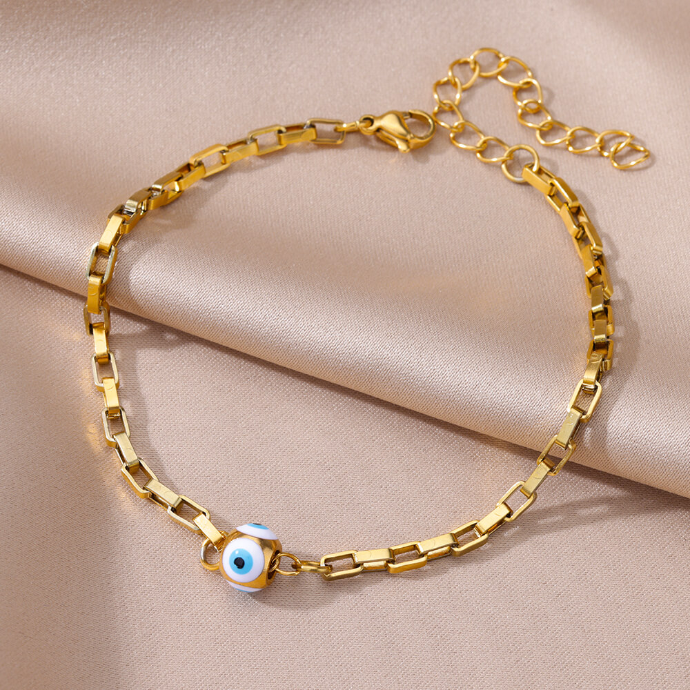 Tobilleras para mujer, accesorios de playa de verano, tobillera de cadena de dos capas de acero inoxidable colorida bohemia, pulseras para piernas, joyería de: Pistola negra plateada