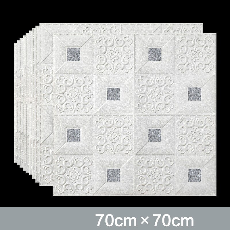 3D Roof Ceiling Wallpaper PVC Waterproof Self-adhesive Foam Wallpaper Living room Bedroom Roof Ceiling Contact Paper Decor Decal: E / 77x70cm