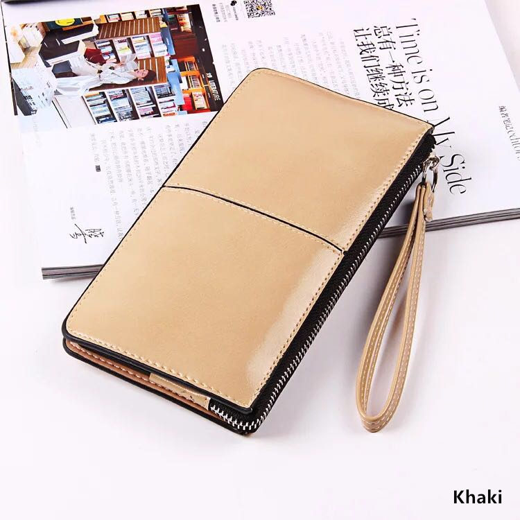 Women Wallets Long Candy Oil Leather Wallet Day Clutch Women's Purse Female Purse Clutch Card Holder