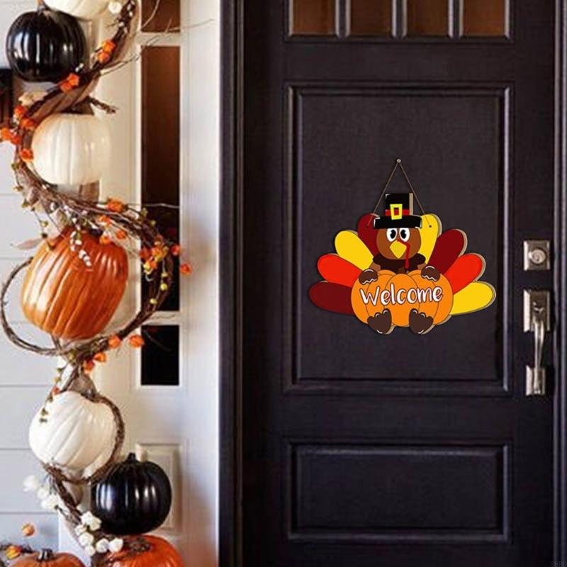 E8BD, cartel colgante Acción Gracias, cartel puerta madera, colgador puerta delantera para Decoración