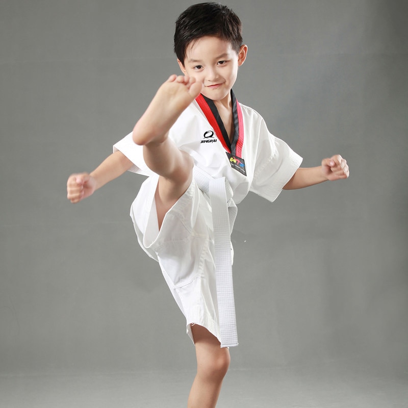 Taekwondo summer dobok adult kids taekwondo uniform white suit for taekwondo training
