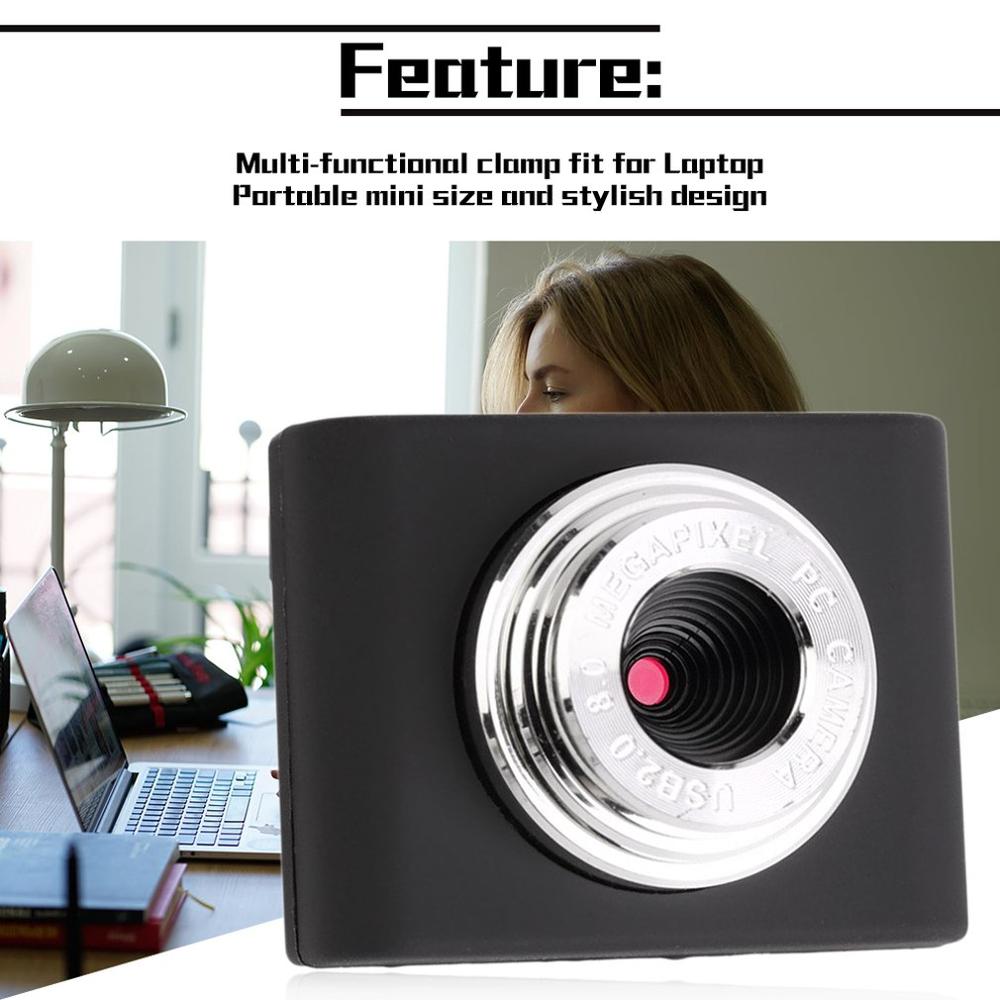 USB 30M Mega Pixel Webcam Digital Video Camera Web Cam For PC Laptop Notebook Computer Clip-on Camera Black