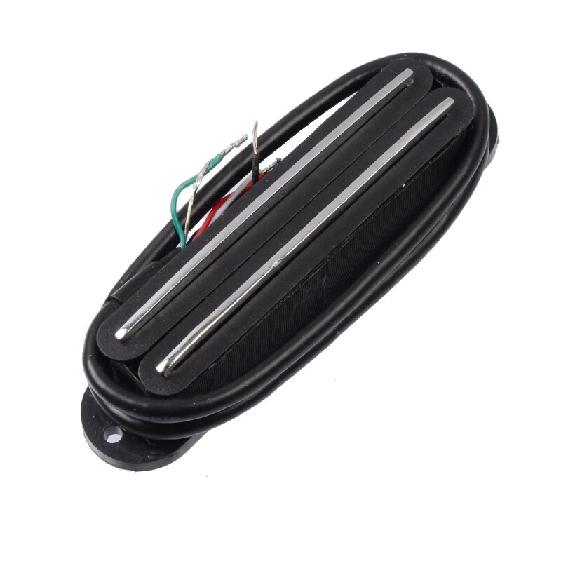 Double Coil Humbucker Pickup Sensitive Response and Clear Tone Single Pickup for Electric Guitar: Black with Silver