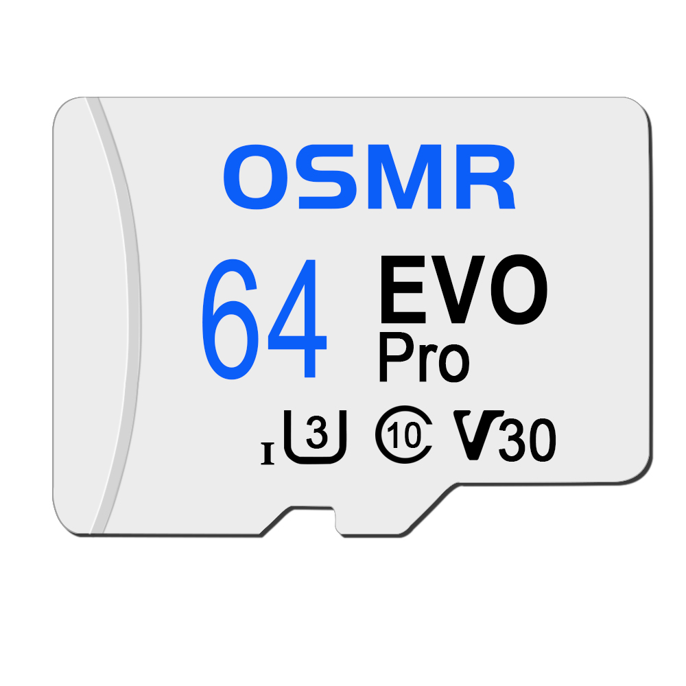 Osmr memory card micro 256/128/64/32gb tf card  a2 u3 class 10 mini tf card  u3 tf card for mobile phone car device computer: 64 gb