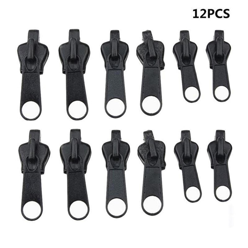 12 Stks/set Instant Zipper Universal Instant Fix Rits Reparatie Kit Vervanging Zip Slider Tanden Rescue Ritsen Voor Naaien: A2